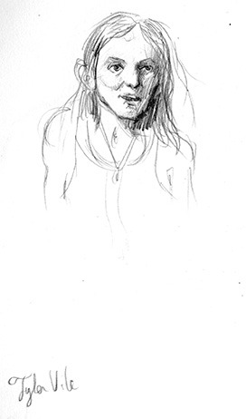 Reader sketches in pencil from @topsidepress‘s Foreshadow event on Saturday at the conclusion of The
