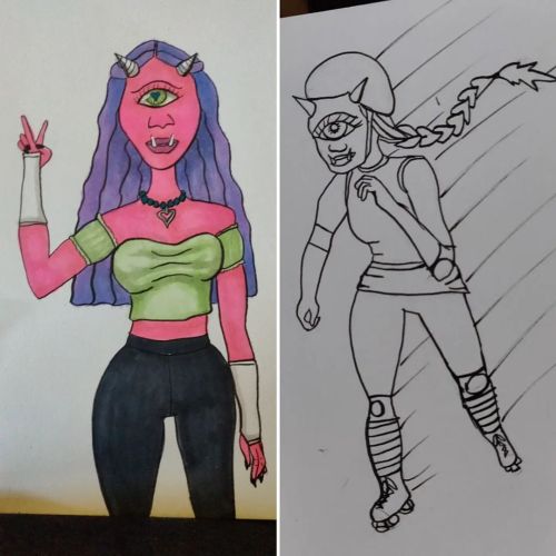 A couple concept drawings for Echo. #drawing #cyclops #jjdolllabteth  www.instagram.com/p/CW