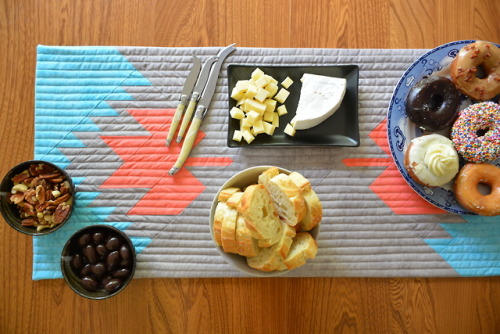 Modern Maple Leaf Table Runner: For this month’s Riley Blake Not So Basic project, w