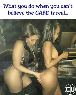 cakeuncut:  Model: Denisse (Left) IG: [@denissej2] Model: Scarlett (Right) IG: [@_scarlettredd] . http://ift.tt/1Xc0tgw  LAWD HAVE MERCY, JUST ONE BITE