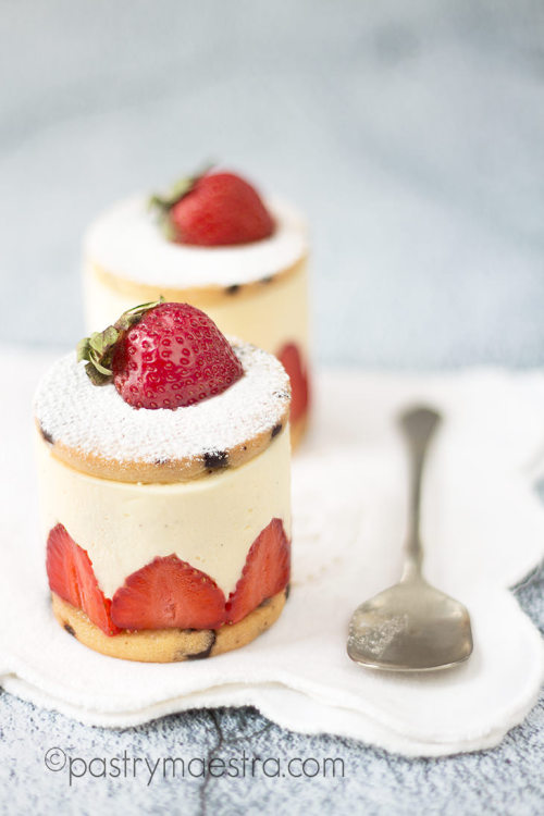 Chocolate Cookie and Strawberry Mini Cakes | The Pastry Maestra