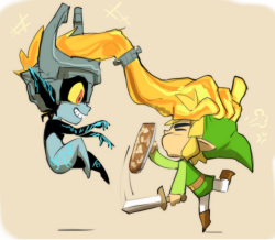 rustedmonkeyking:Midna and WW Link are proportionately the same size. Maybe. &gt; u&lt;