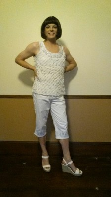 hgillmore:  My last submission might have been a bit too racy. Here’s one if my favorite summer outfits. Love your blog. Such a welcome change from all of the sissy humiliation garbage out there!Thanks Pepper. I try to run an community positive blog.