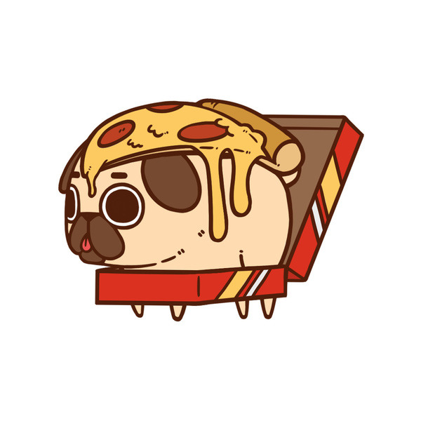 bestof-society6:  ART PRINTS BY PUGLIE PUG    Puglie Salmon Sushi   You’ve Got