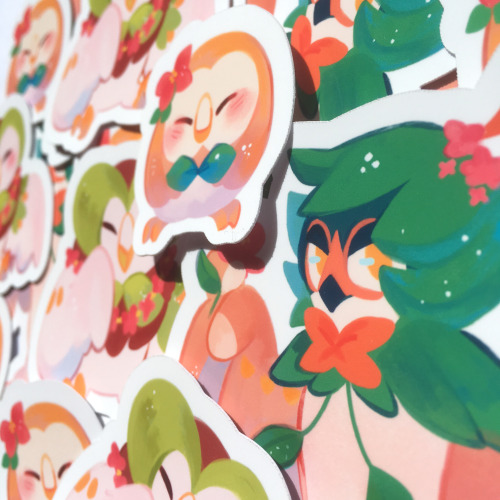 ieafy:Rowlet evo-line stickers now available!etsy / tictail