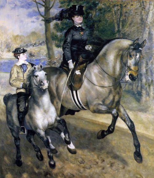 Pierre-Auguste Renoir (1841 - 1919) Riding in the Bois de Boulogne (1873), oil on canvas