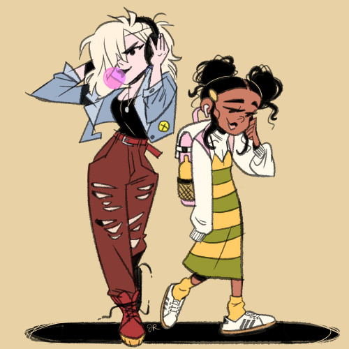 Kara & Karen street clothes