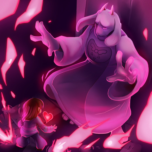 palidoozy-art:Here’s a small compilation post of all the Undertale boss paintings I’ve done!Also, as