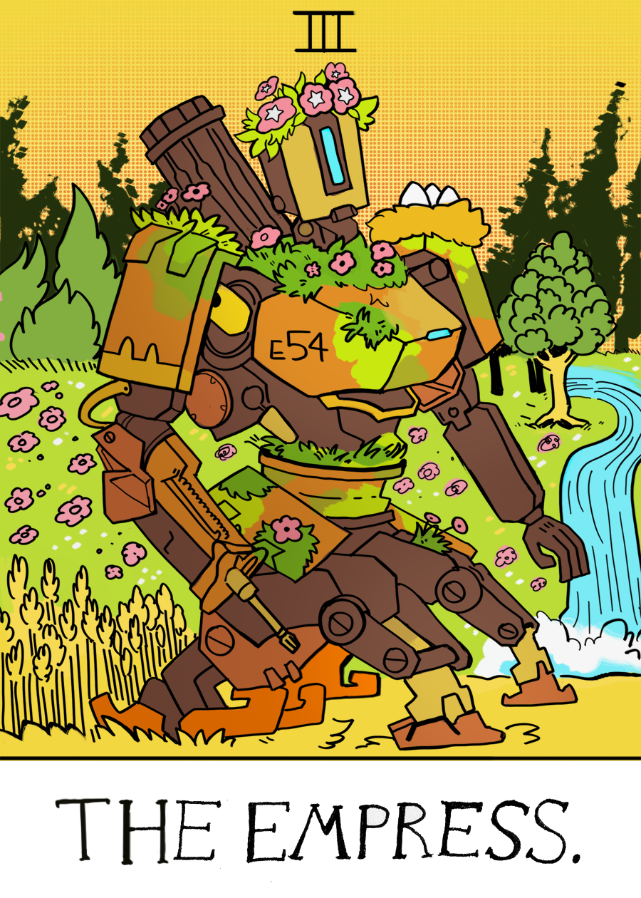 cappybara:  overwatch tarot pt. 8  Bastion: The Empress. The Empress card is deeply
