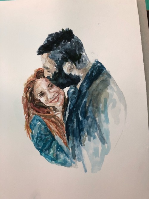 Just finished the portrait of this lovely couple