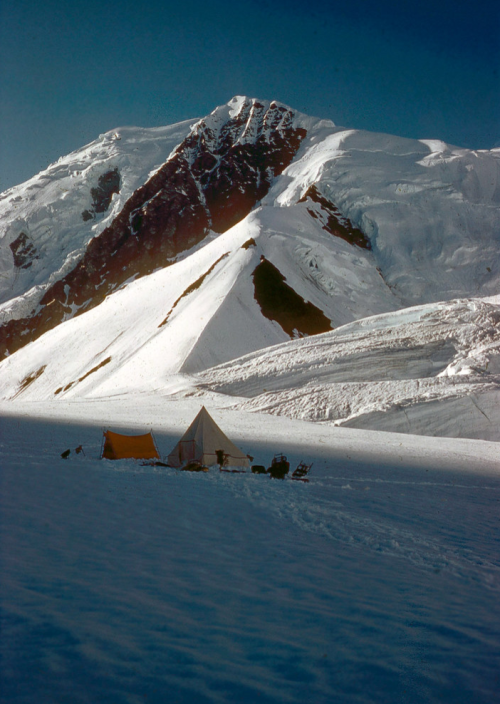 vintagecamping: South Face glacier camp for a climbing team attempting Mt McKinleyAlaska1959