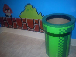 suppermariobroth:  Warp Pipe Trash Can