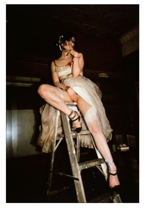 Trixie On A Ladder, NYC, 1979