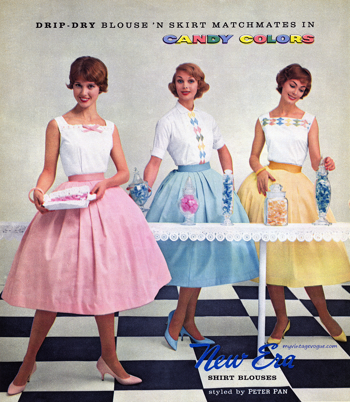 myvintagevogue:  New Era styles by Peter Pan 1959 