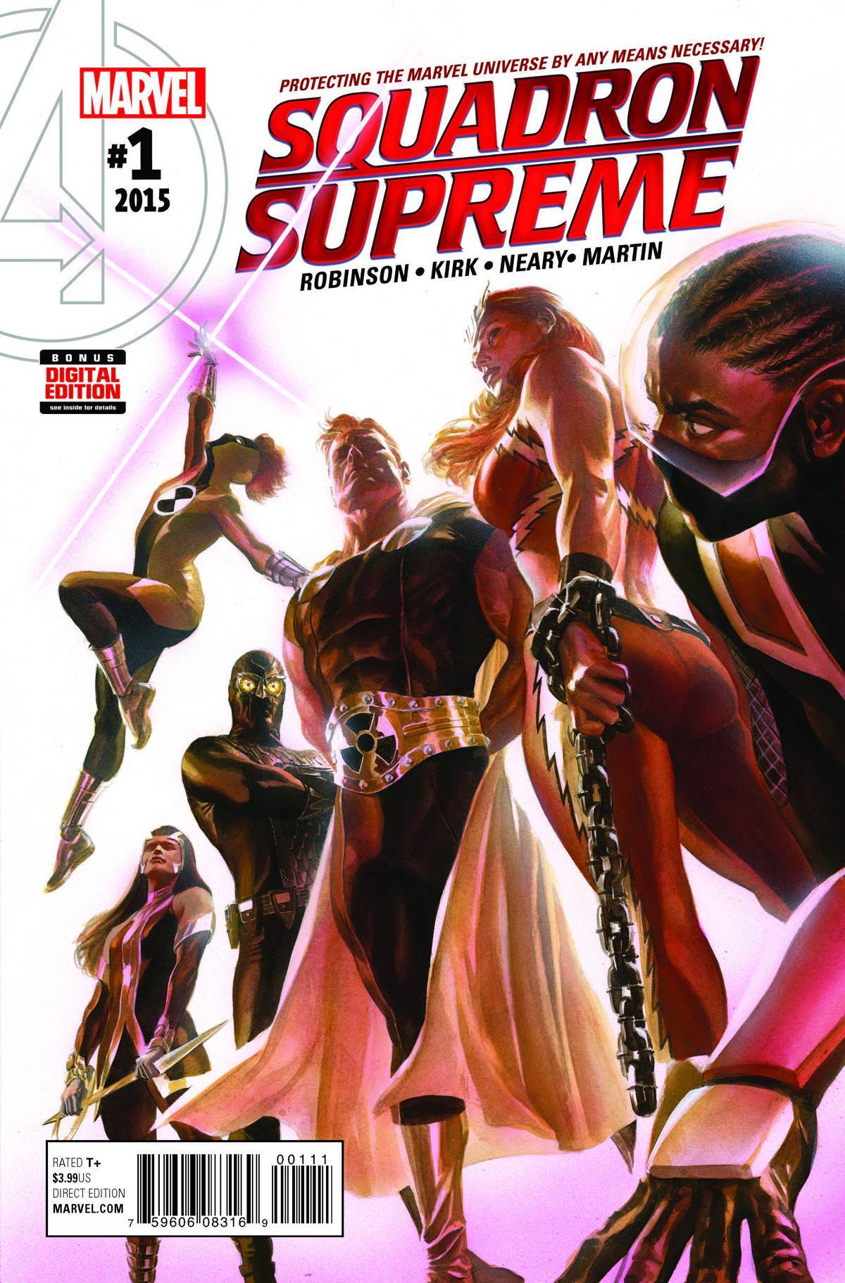 Squadron Supreme #1
Survivors of destroyed planets, defunct timelines and dismantled realities come together to form a brutal new super-team with Squadron Supreme #1, out next week @ Curious Comics!