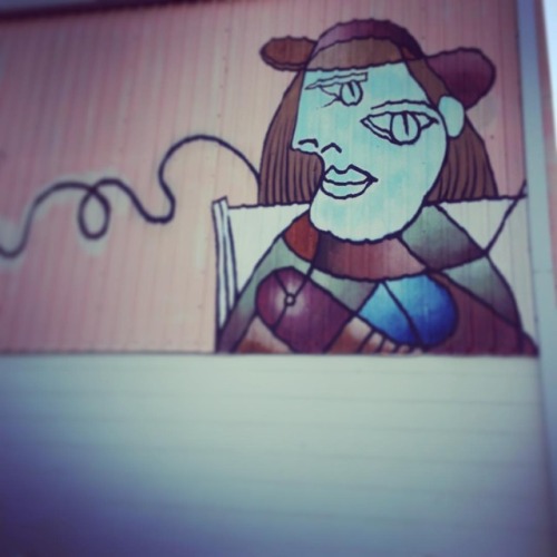 You look how I feel. #mazzaros #mural #graffiti #art #hiddenstpete #earlymornings (at Mazzaro&rsquo;