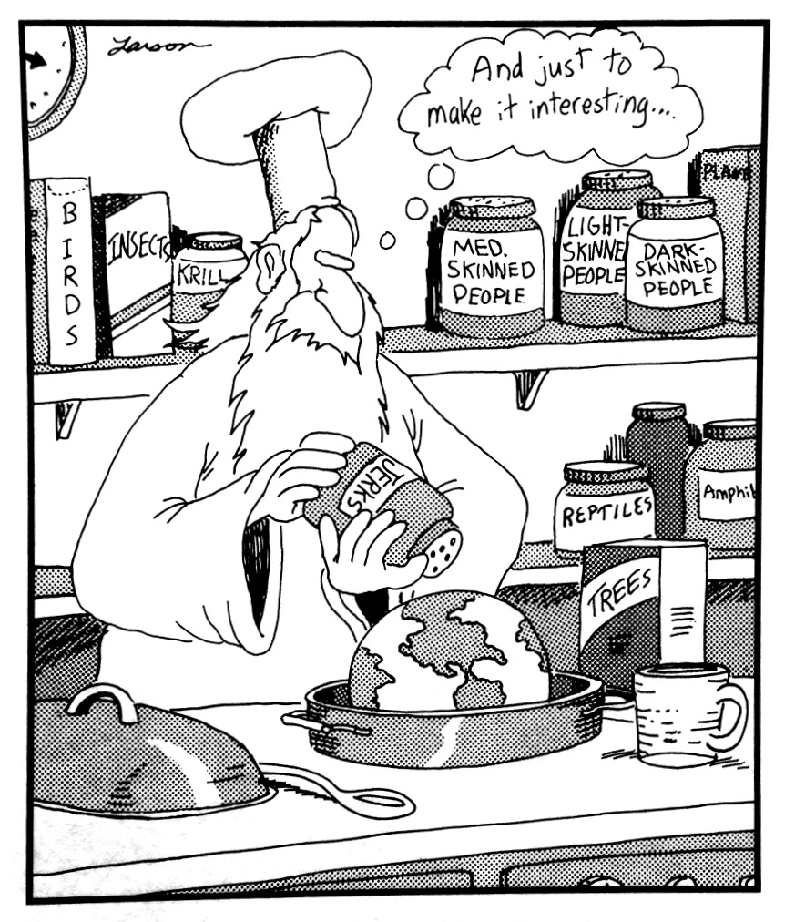 biblioklept:  Creation Myth (The Far Side)View Post