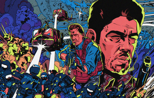 Illustration for The New yorker for a Sicario 2 review.First draft and approved illustration.