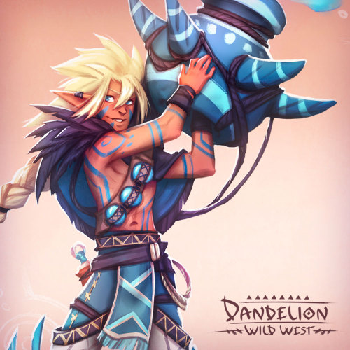 ··· DANDELION WILD WEST ··· Character design for the Wild West challenge! ^^ You can see my full ent
