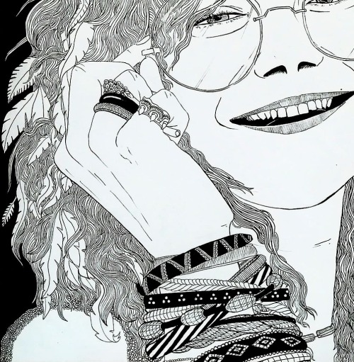 Commission for a young Janis’ fan who wanted to give this portrait to her mother as a Xmas gift. If 