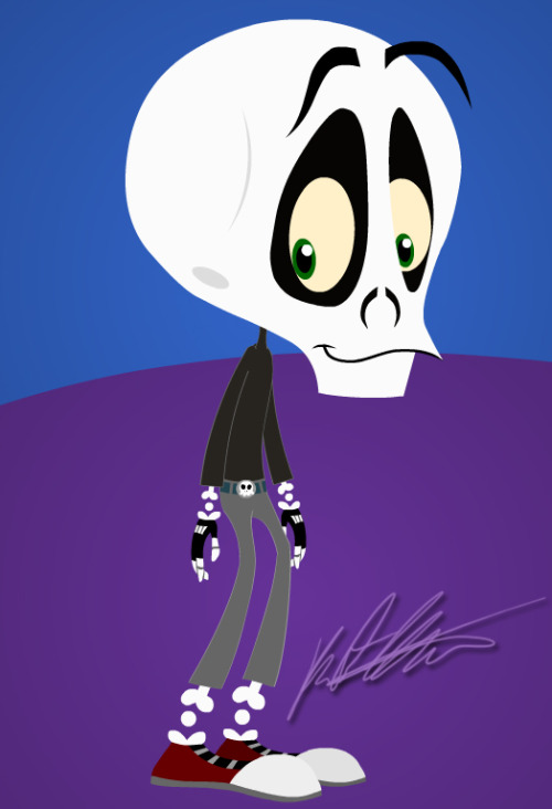 rubygloompatrol:Skullboy by ~GlamourKatAw cool, it’s my art. This was actually a Flash animation bui