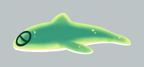 I wanted to do some more coloring of my persona and just went ahead and drew them as a gummi shark