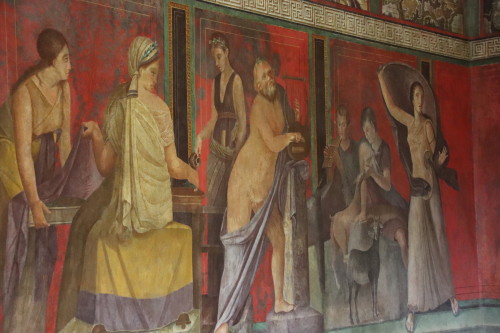ancientcharm: Villa of the Mysteries Fresco. Dionysiac Mystery Cult.Pompeii