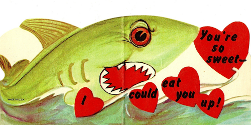 Vintage Valentines: weird valentines cards 