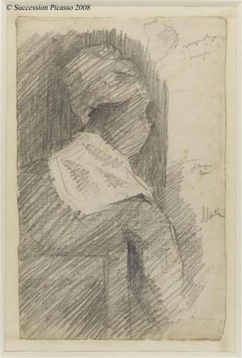 Female from back (black woman), 1881, Georges SeuratMedium: crayon,paper