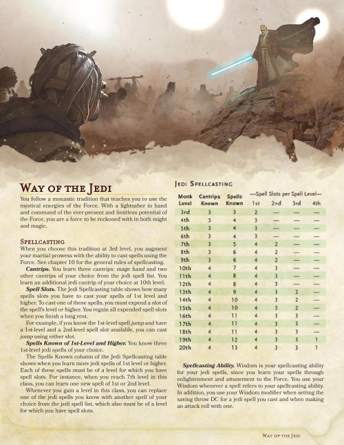 dnd-5e-homebrew:Way of the Jedi Monk by SpiketailDrake