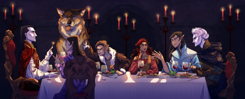 Dinner at Strahd’s for @thecheshiredragon​ and their group. Thank you so much ✨ A close-up of our be