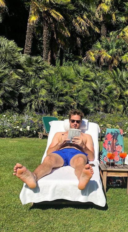 facedownsolesup: imaslave4u: Armie Hammer, Italy (September, 2018) Armie put the foot pervs into a f