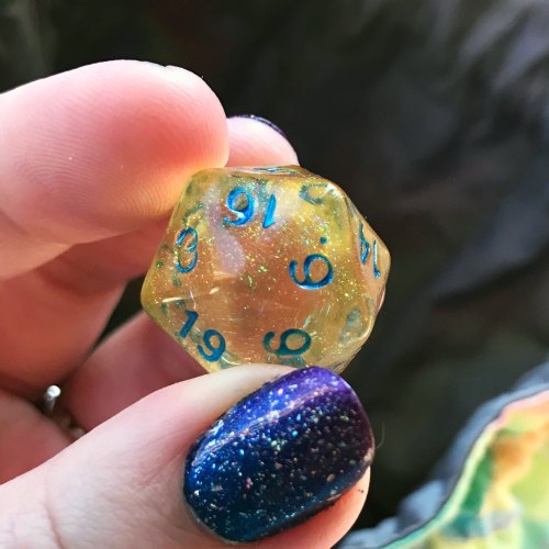 So I had a bit of a surprise today! I was digging through my borealis-style dice bag trying to find 