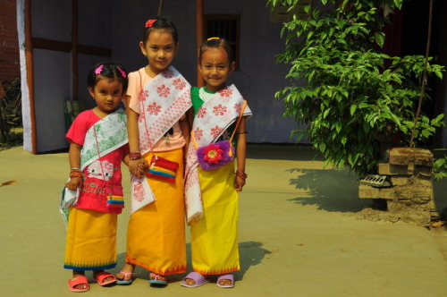 Kids in Traditional Attire, Manipur