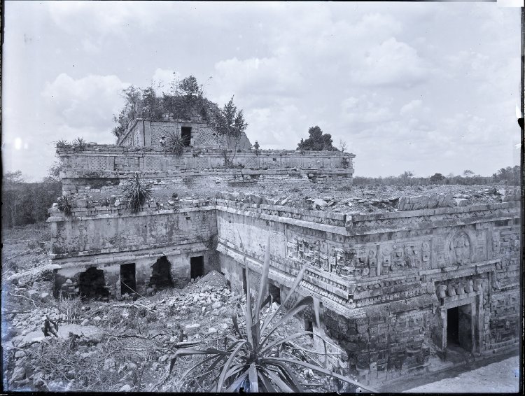 tlatollotl:  The Casa de Monjas at Chichen Itza before restoration, part 2Taken in