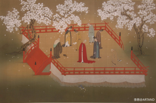 Traditonal Chinese painting in Gongbi style by 李昂Li Ang