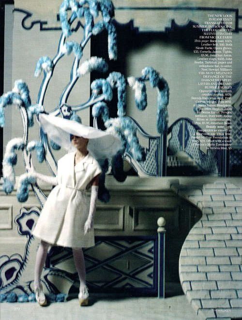 “China White" Sasha Pivovarova by Tim Walker, March 2010 Vogue UK