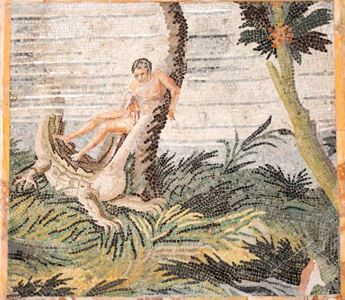 No, Publius, wait! Not that tree …Late 2nd century AD ‘Nilotic’ themed mosaic, probably from 