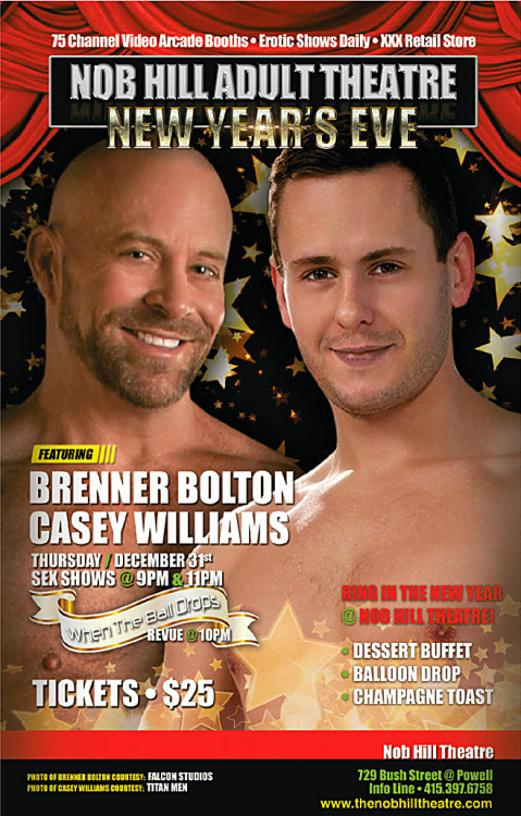 sfcaseywilliams:  If you’re in San Francisco come to my show on New  Years Eve 