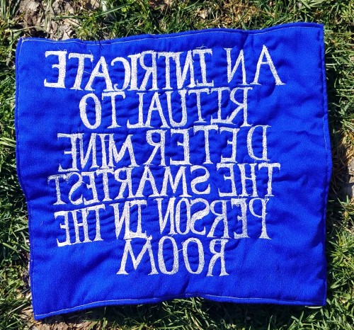 Jepoardy Tile I Free Motion Embroidered After I Wondered What A Jepoardy Tile Would Say If The Answer