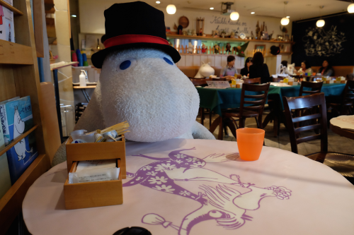 japanthemedcafes:  Check out Moomin’s cafe in Tokyo! He is all the way from his native Finland