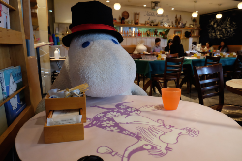 Check out Moomin’s cafe in Tokyo! He is all the way from his native Finland.