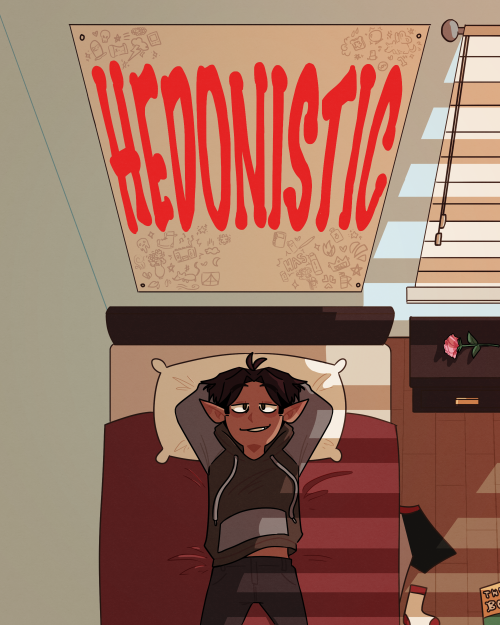Cover and Illustration for the @gustholomule-fanevent​ !!!read Hedonistic here 
