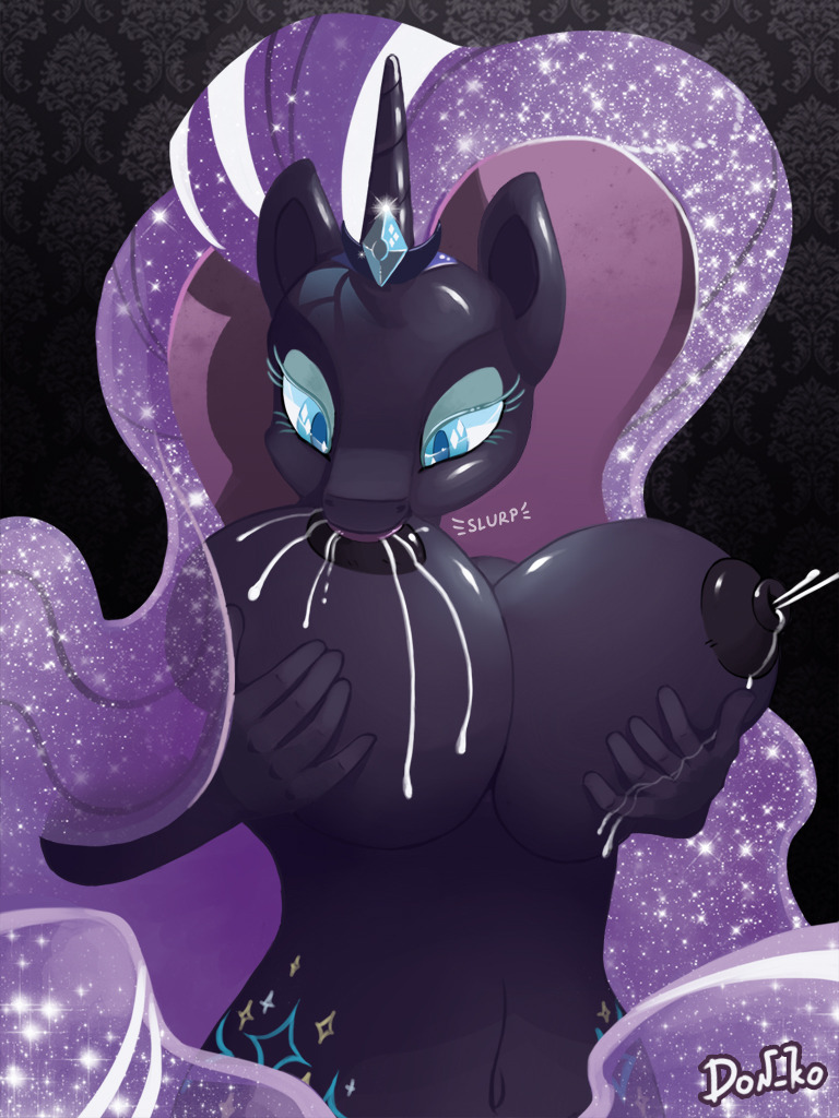 donkocabana:  Nightmare Rarity, just finishing her sister Nightmare Sweetie Belle’s