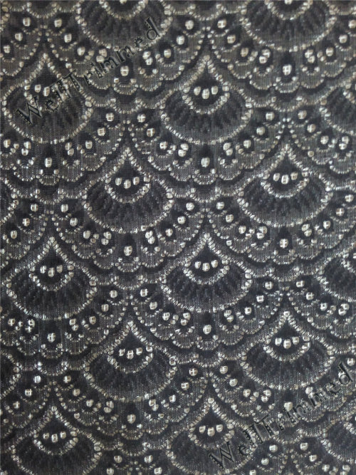 Black fabric lace, Fabric lace, Black lace, Scalloped lace, one of a kind fabric, 2014 new fabric W8
