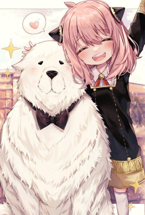 Anya and one fluffy boi [Spy X Family]