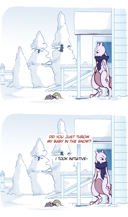 xxtc-96xx: Huey’s first impression of snowMewtwo don’t throw the baby