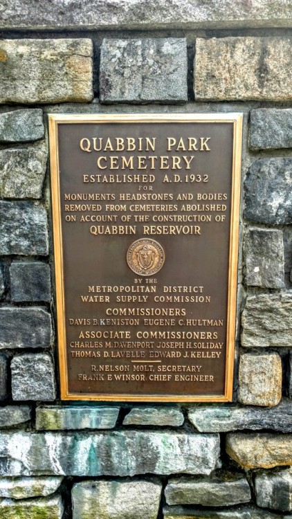 swforester:Scenes from Quabbin Park cemetery. This cemetery was created in 1932 because of the const