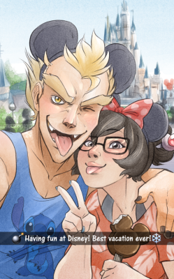 blizzieneko:Meihem snap chap from Disney World! I love my new watercolor brushes!