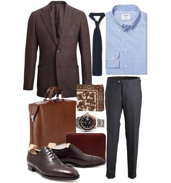 dresslikea:  Monday inspiration - DLA business brownish Sport coat w / patch pockets: